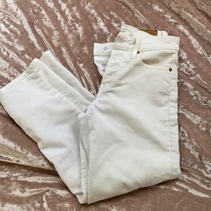 white wedgie straight levi’s